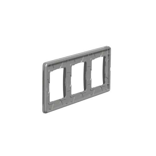 Рамка 3 поста, белое стекло, Sedna Design SDD360803