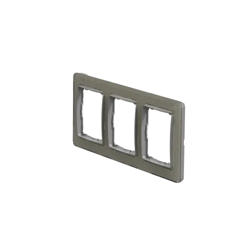 Рамка 3 поста, белое стекло, Sedna Design SDD360803