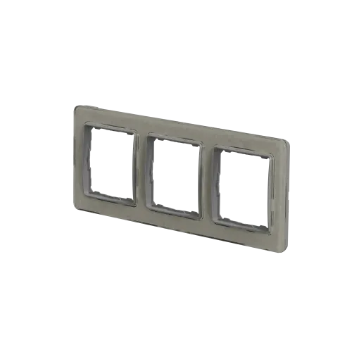 Рамка 3 поста, белое стекло, Sedna Design SDD360803