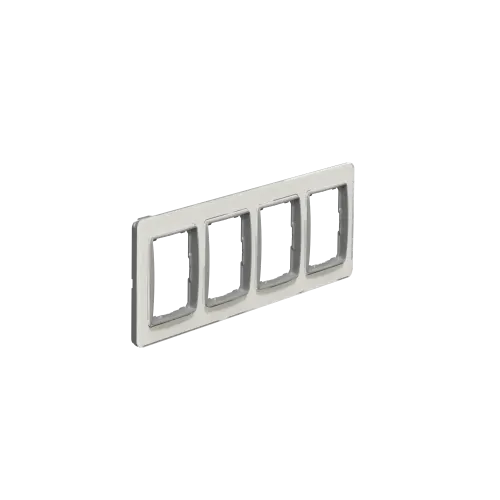 Рамка 4 поста, белое стекло, Sedna Design SDD360804