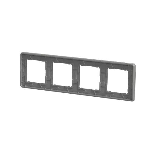 Рамка 4 поста, белое стекло, Sedna Design SDD360804