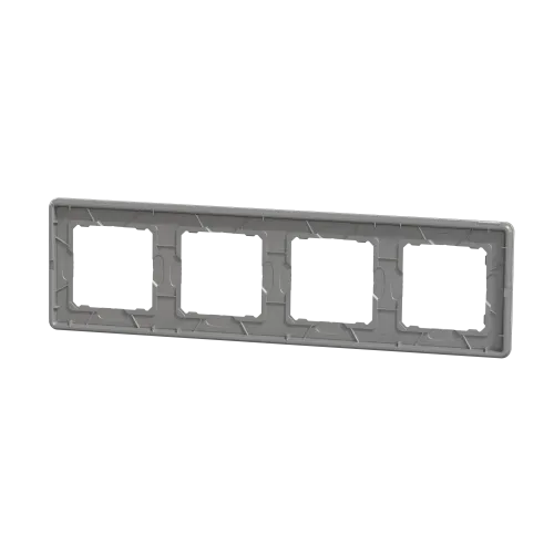 Рамка 4 поста, белое стекло, Sedna Design SDD360804