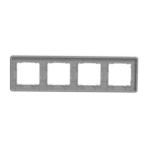 Рамка 4 поста, белое стекло, Sedna Design SDD360804
