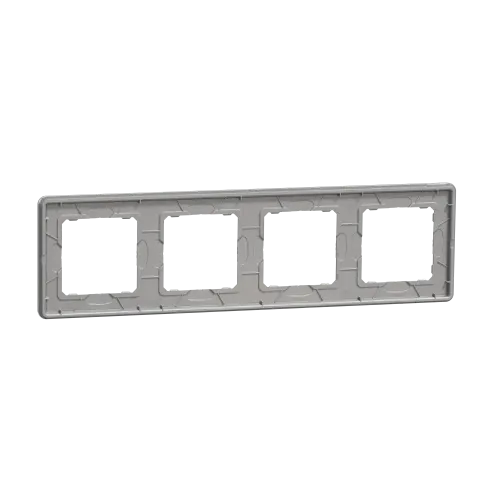 Рамка 4 поста, белое стекло, Sedna Design SDD360804