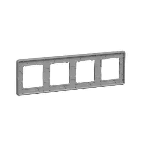 Рамка 4 поста, белое стекло, Sedna Design SDD360804