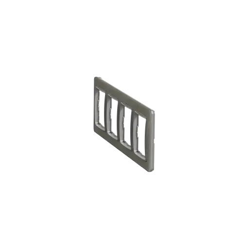 Рамка 4 поста, белое стекло, Sedna Design SDD360804