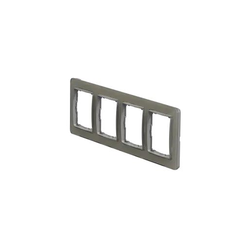 Рамка 4 поста, белое стекло, Sedna Design SDD360804