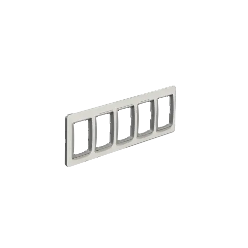 Рамка 5 постов, белое стекло, Sedna Design SDD360805