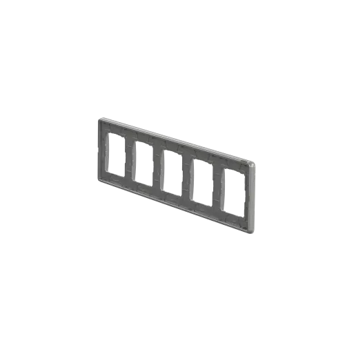 Рамка 5 постов, белое стекло, Sedna Design SDD360805