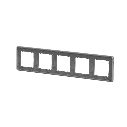 Рамка 5 постов, белое стекло, Sedna Design SDD360805