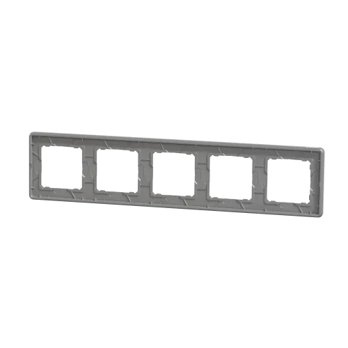 Рамка 5 постов, белое стекло, Sedna Design SDD360805