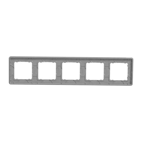 Рамка 5 постов, белое стекло, Sedna Design SDD360805