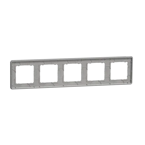 Рамка 5 постов, белое стекло, Sedna Design SDD360805