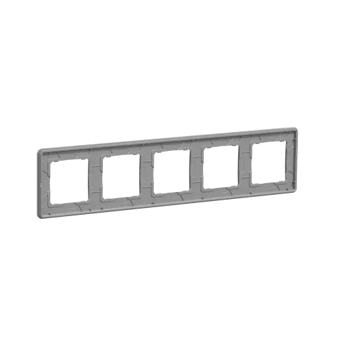 Рамка 5 постов, белое стекло, Sedna Design SDD360805