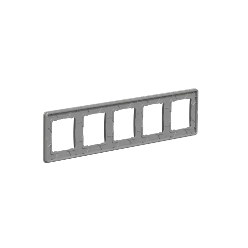 Рамка 5 постов, белое стекло, Sedna Design SDD360805