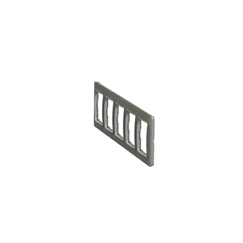 Рамка 5 постов, белое стекло, Sedna Design SDD360805