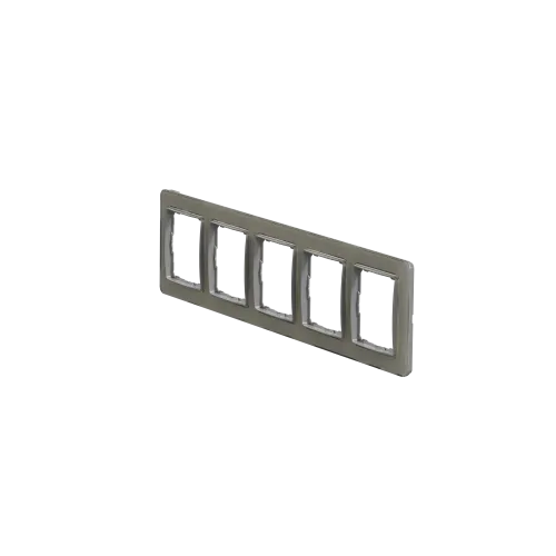 Рамка 5 постов, белое стекло, Sedna Design SDD360805