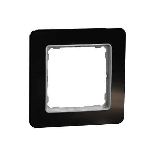 Рамка 1 пост, черное стекло, Sedna Design SDD361801