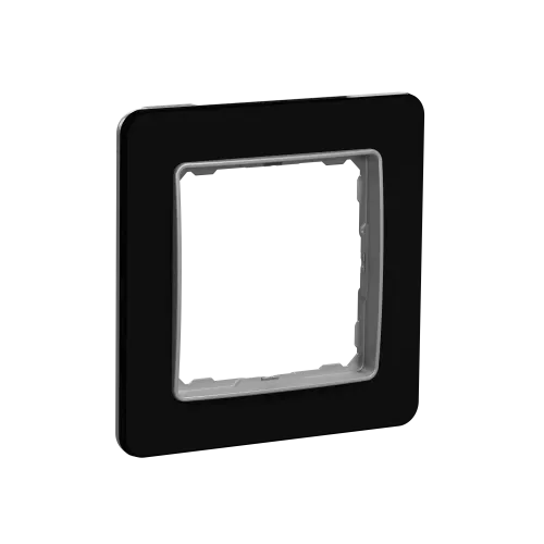 Рамка 1 пост, черное стекло, Sedna Design SDD361801