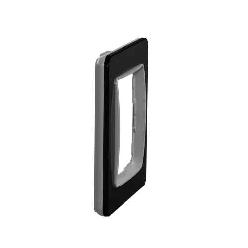 Рамка 1 пост, черное стекло, Sedna Design SDD361801
