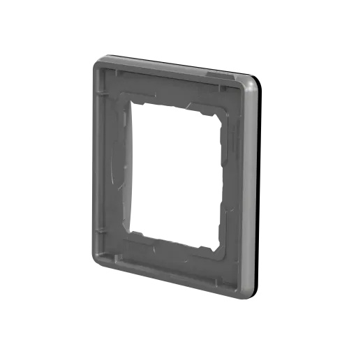 Рамка 1 пост, черное стекло, Sedna Design SDD361801