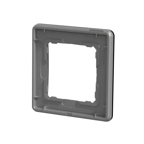 Рамка 1 пост, черное стекло, Sedna Design SDD361801