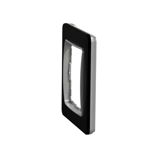 Рамка 1 пост, черное стекло, Sedna Design SDD361801