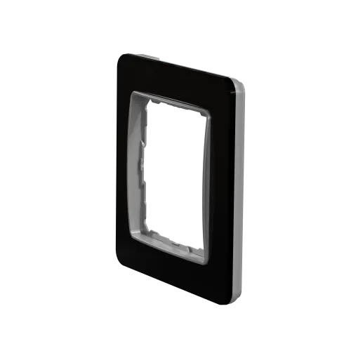 Рамка 1 пост, черное стекло, Sedna Design SDD361801