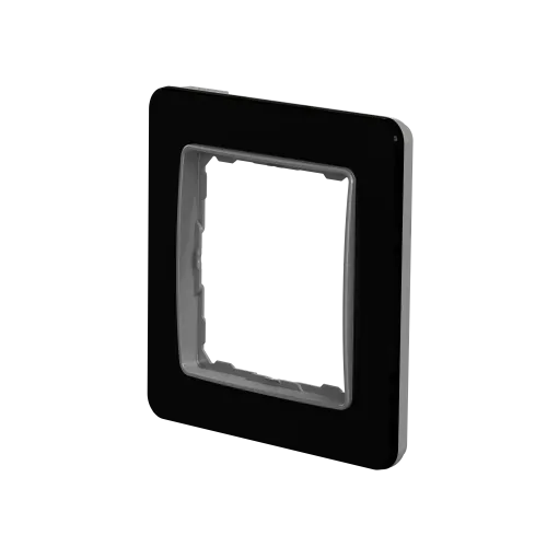 Рамка 1 пост, черное стекло, Sedna Design SDD361801