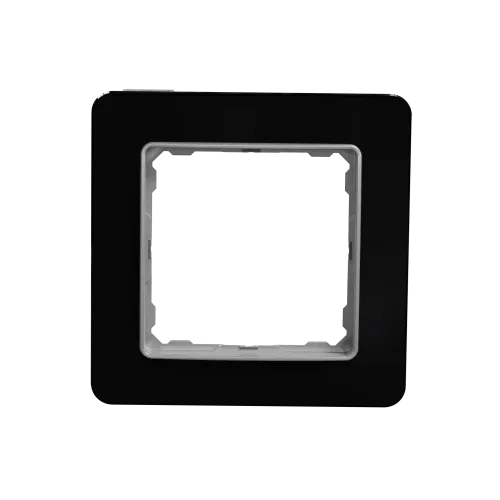 Рамка 1 пост, черное стекло, Sedna Design SDD361801