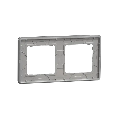 Рамка 2 поста, черное стекло, Sedna Design SDD361802