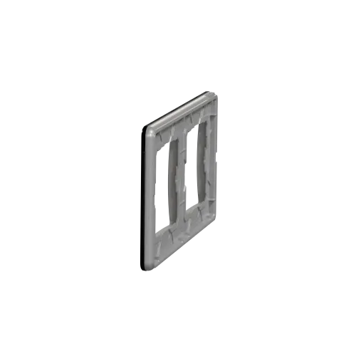 Рамка 2 поста, черное стекло, Sedna Design SDD361802