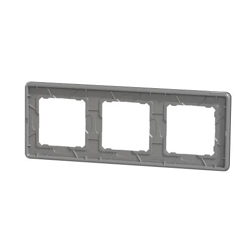 Рамка 3 поста, черное стекло, Sedna Design SDD361803