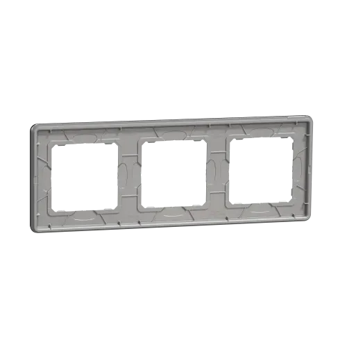 Рамка 3 поста, черное стекло, Sedna Design SDD361803