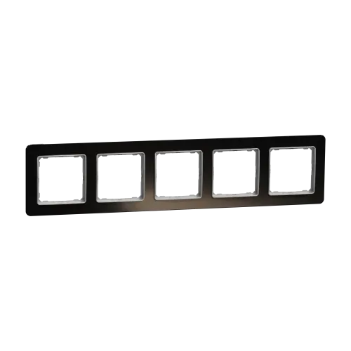 Рамка 5 постов, черное стекло, Sedna Design SDD361805