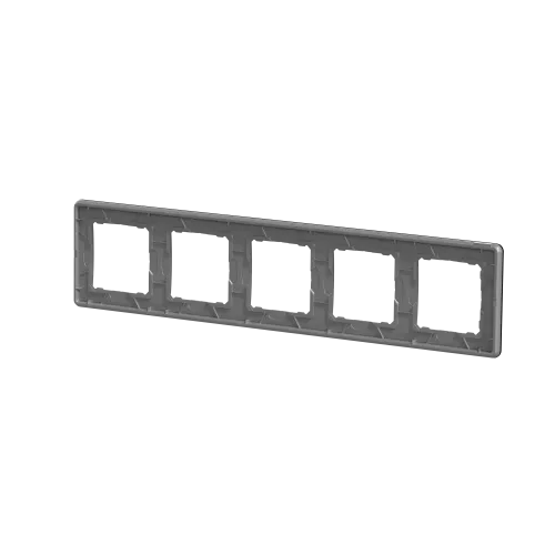 Рамка 5 постов, черное стекло, Sedna Design SDD361805