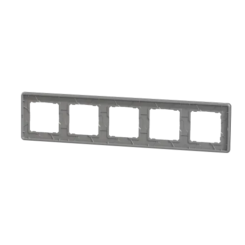 Рамка 5 постов, черное стекло, Sedna Design SDD361805