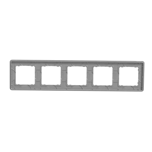 Рамка 5 постов, черное стекло, Sedna Design SDD361805