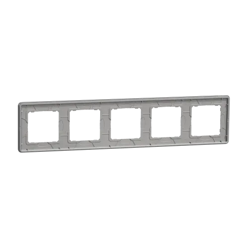 Рамка 5 постов, черное стекло, Sedna Design SDD361805