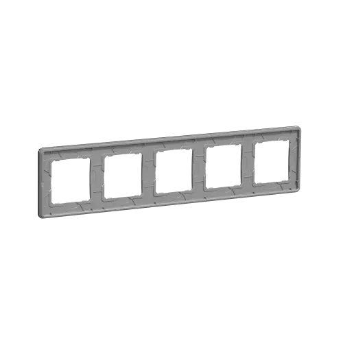 Рамка 5 постов, черное стекло, Sedna Design SDD361805