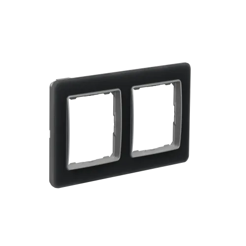 Рамка 2 поста, матовое стекло, Sedna Design SDD362802