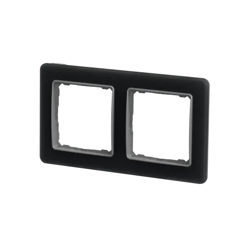 Рамка 2 поста, матовое стекло, Sedna Design SDD362802