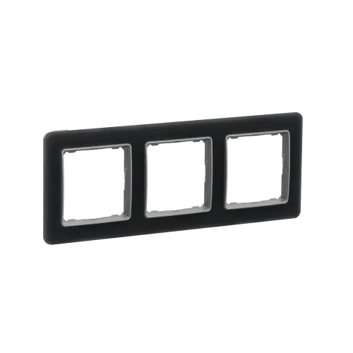 Рамка 3 поста, матовое стекло, Sedna Design SDD362803