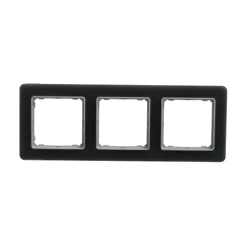 Рамка 3 поста, матовое стекло, Sedna Design SDD362803