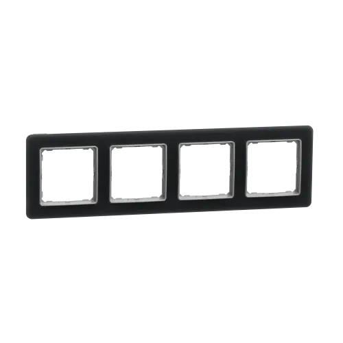 Рамка 4 поста, матовое стекло, Sedna Design SDD362804
