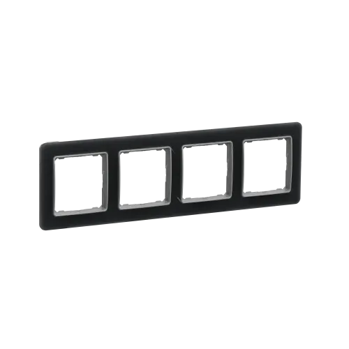 Рамка 4 поста, матовое стекло, Sedna Design SDD362804