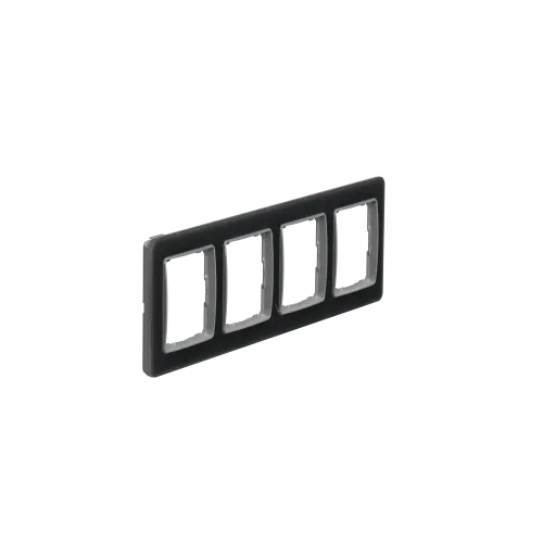 Рамка 4 поста, матовое стекло, Sedna Design SDD362804