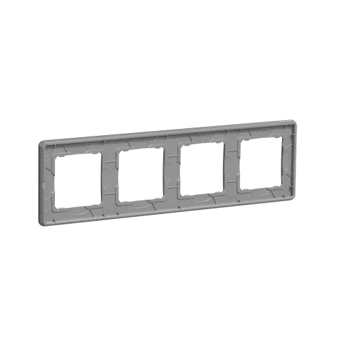 Рамка 4 поста, матовое стекло, Sedna Design SDD362804