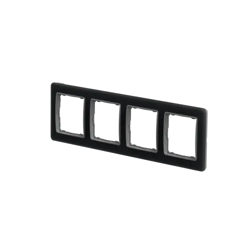 Рамка 4 поста, матовое стекло, Sedna Design SDD362804