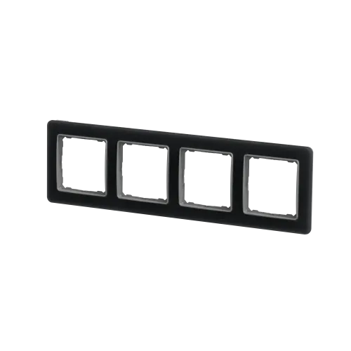Рамка 4 поста, матовое стекло, Sedna Design SDD362804